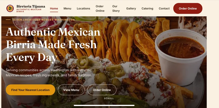 Birrieria Tijuana website built by JStudioWeb