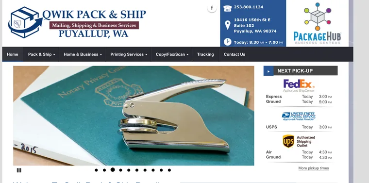 Qwik Pack and Ship old website