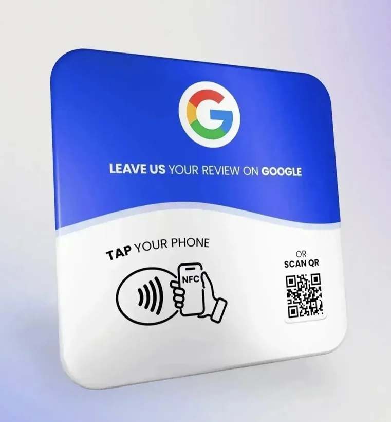 Google review NFC and QR card